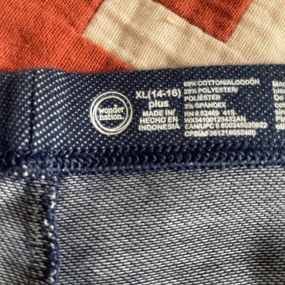 Girls Blue Jean Leggings NWOT - Picture 4 of 5